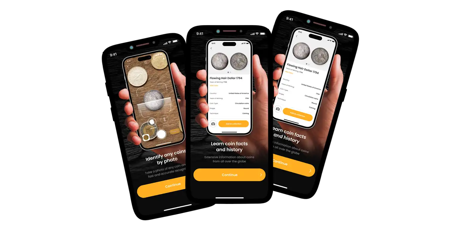 A screen from the Coin ID Scanner app.